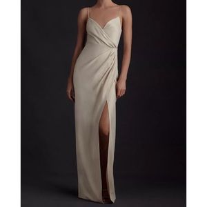 nwt: bhldn freya satin charmeuse dress